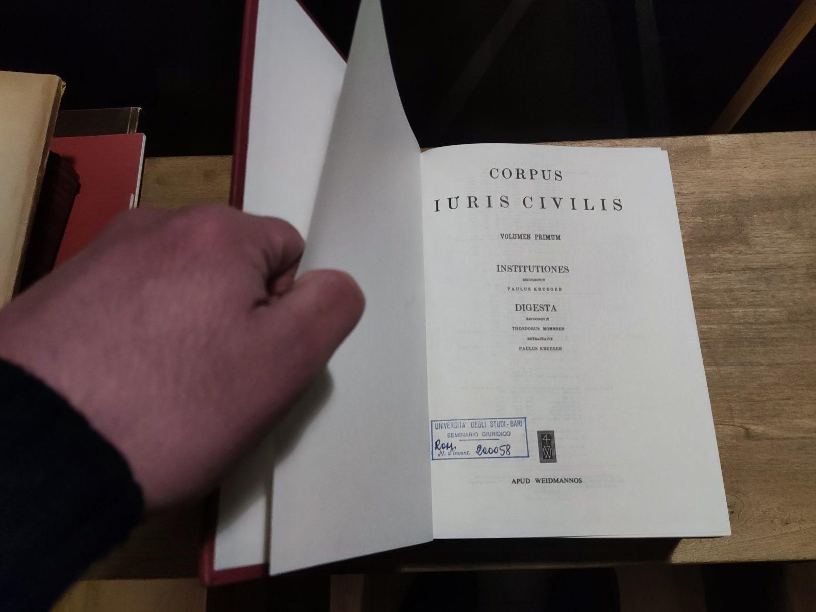 Corpus Iuris Civlis vol I. Institutiones, Digesta