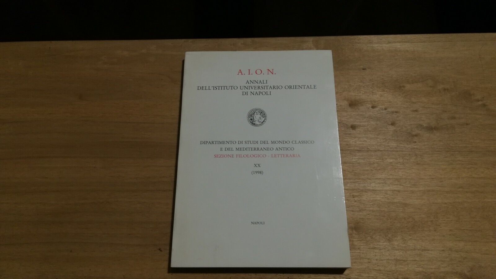 Dipartimento di studi del mondo classico e del mediterraneo antico. …