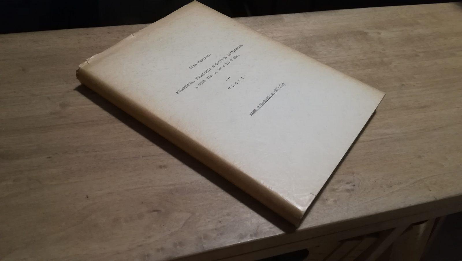 Filosofia, filologia e critica letteraria a Roma tra il IV …