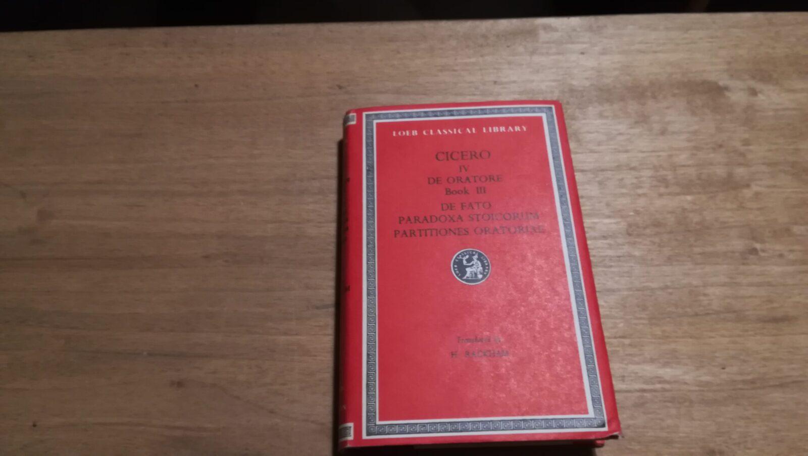 IV De Oratore book III - LOEB n. 349