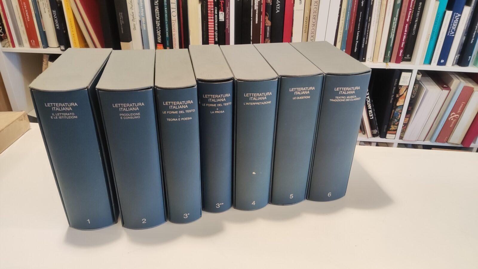 Letteratura Italiana Einaudi 6 volumi in 7 tomi completa