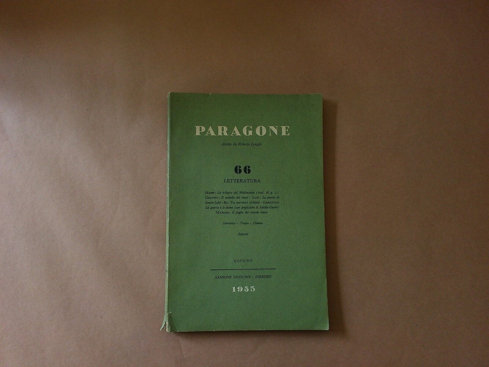 Paragone, rivista di arte figurativa e letteratura NВ° 66 Diretta …