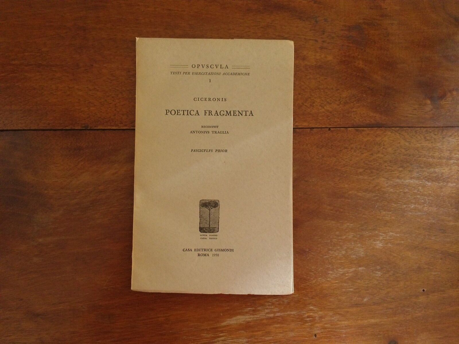 Poetica Fragmenta, Fasciculus Prior