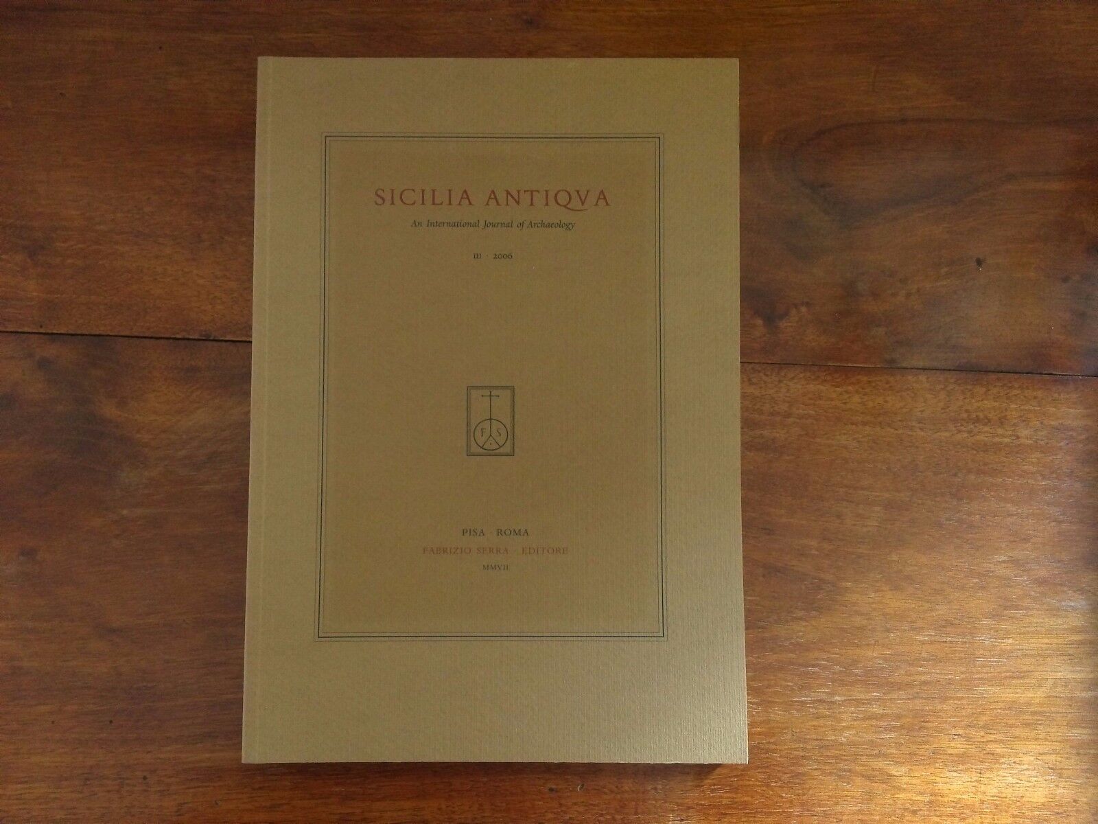 Sicilia Antiqua. An international journal of archeology. III