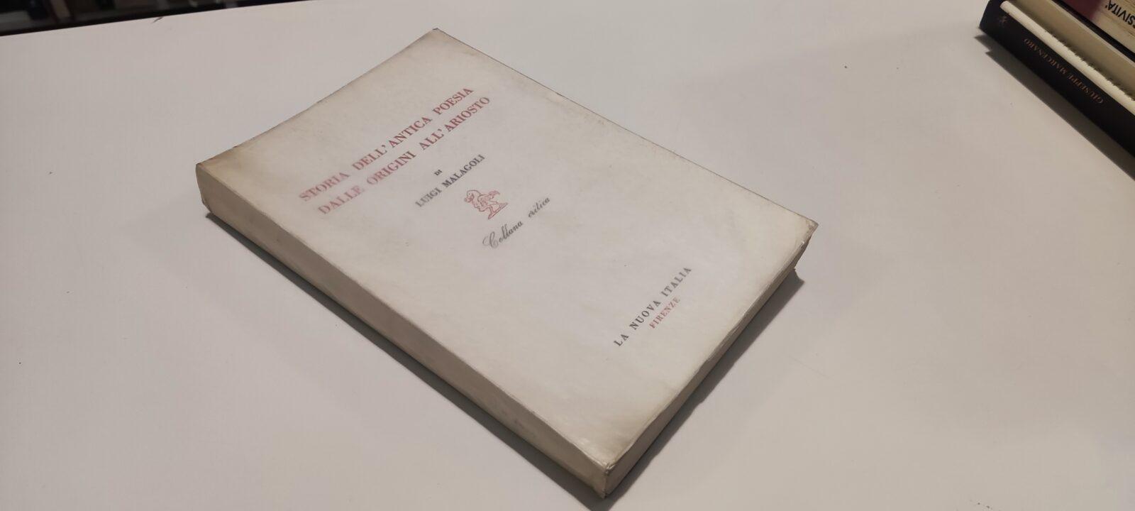 Storia dell'Antica Poesia dalle Origini All'Ariosto