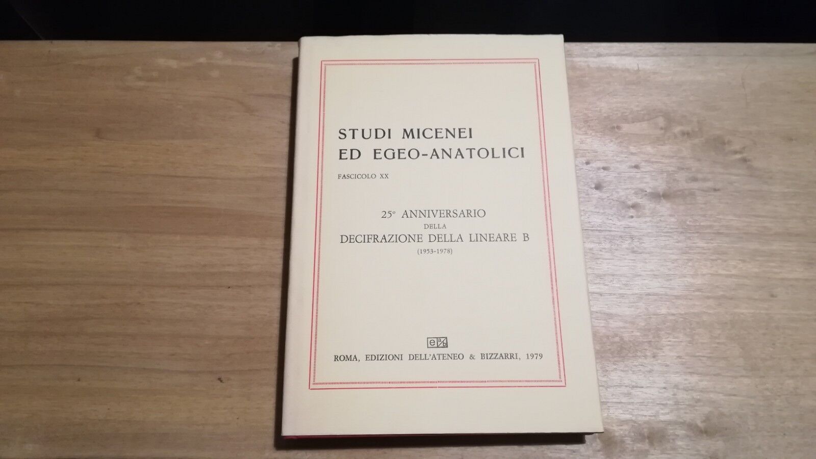 Studi micenei ed egeo-anatolici. Fascicolo XX. 25В° anniversario della decifrazione …