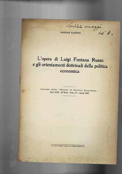 L'opera di Luigi Fontana Russo e gli orientamenti dottrinali della …