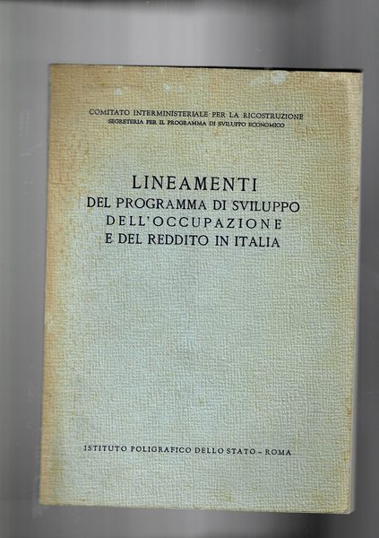 Lineamenti del programma di sviluppo dell'occupazione e del reddito in …