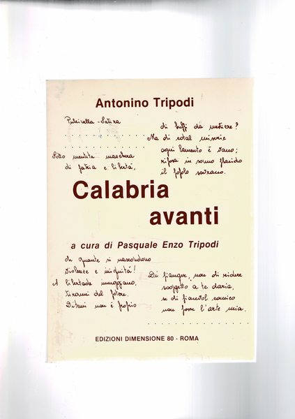 Calabria avanti. A cura di Pasqiuale Enzo Tripodi.