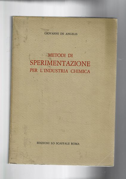 Metodi di sperimentazione chimica per l'industria chimica.