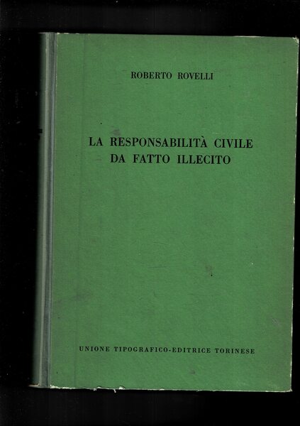 La responsabilità civile di fatto illecito.