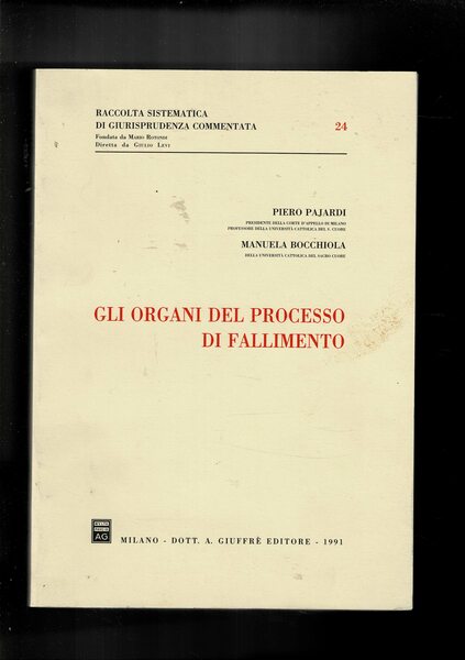Gli organi del processo di fallimento.
