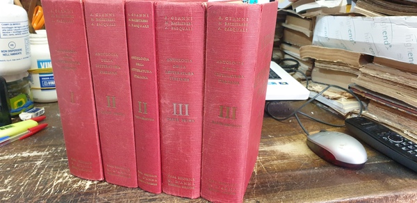 Antologia della letteratura italiana, vol. tre in cinque tomi, il …