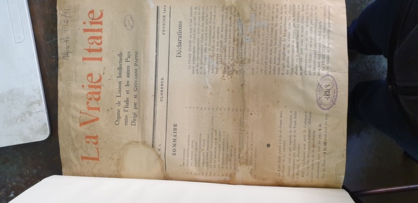 LA VRAIE ITALIE. Organe de la Liaison Intellectuelle entre l' …