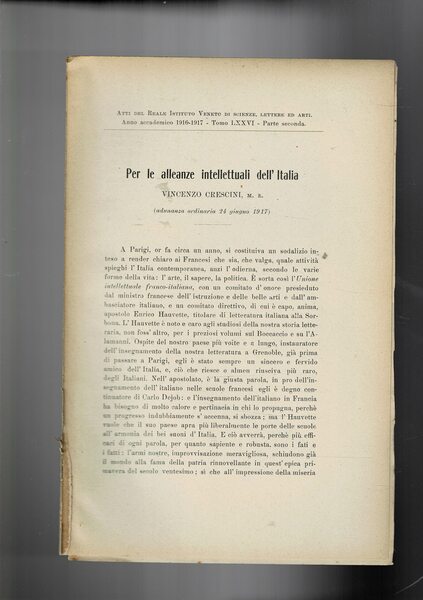 Per le alleanze letterarie dell'Italia. Estratto dagli Atti del Reale …