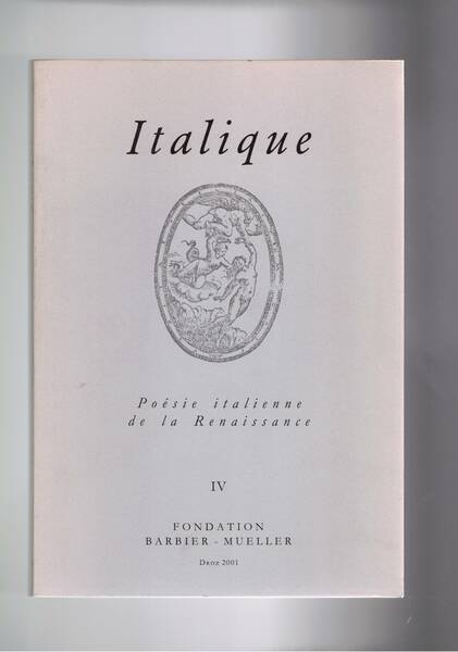 Italique. n° IV della Fondation Barbier-Muller. Poeise italienne de la …