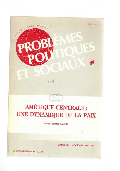 Amerique Centrale: ume dynamique de la paix, n° 593 del …