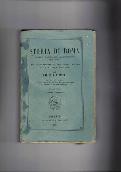 Storia di Roma dai tempi più antichi fino alla costituzione …