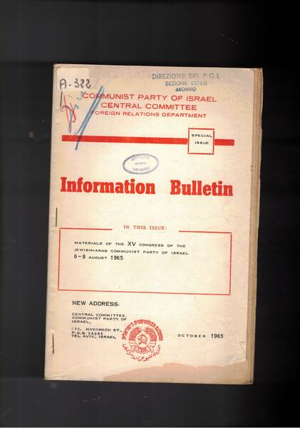 Information Bulletin, october 1965, special issue. Material of the XV …