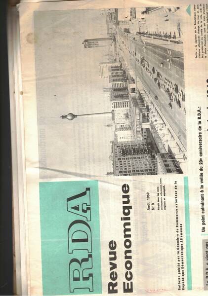 RDA Revue economique. Mensile disponiano di 10 numeri dal 1965 …