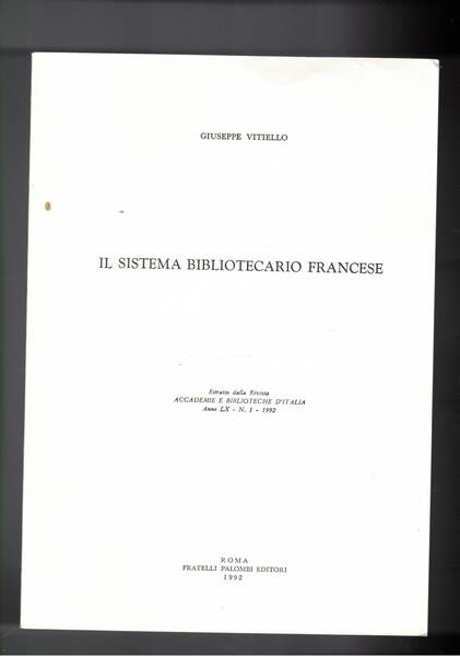 Il sistema bibliotecario francese. Estratto.