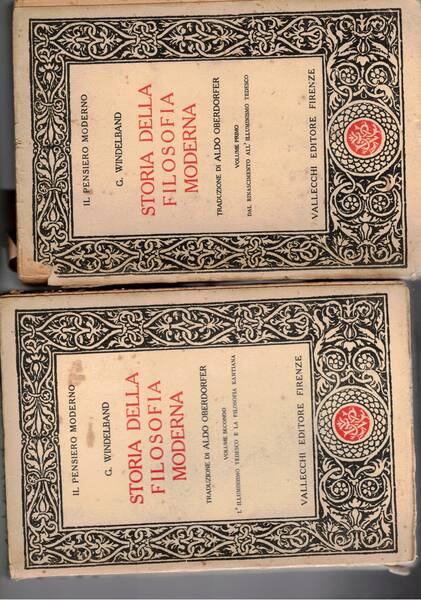 Storia della filosofia moderna. Traduzione di Aldo Oberdorfer. Vol.I: dal …