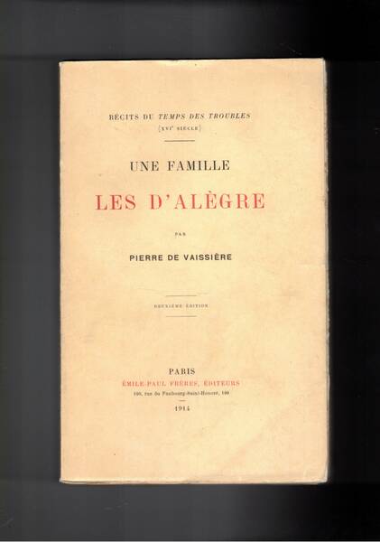 Une famille Les D'Alègre.