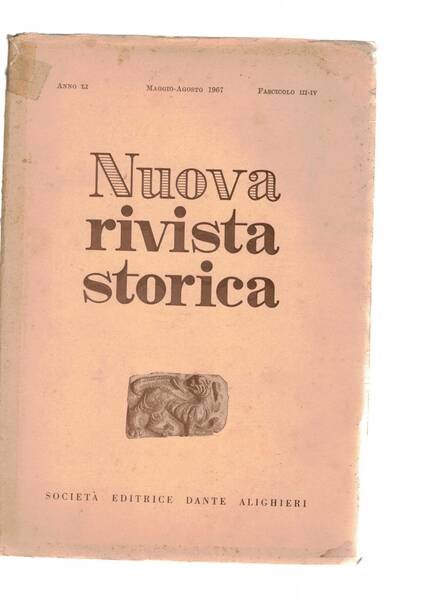 Nuova rivista storica anno LI n°3-4 mag-ago. 1967. Elementi per …