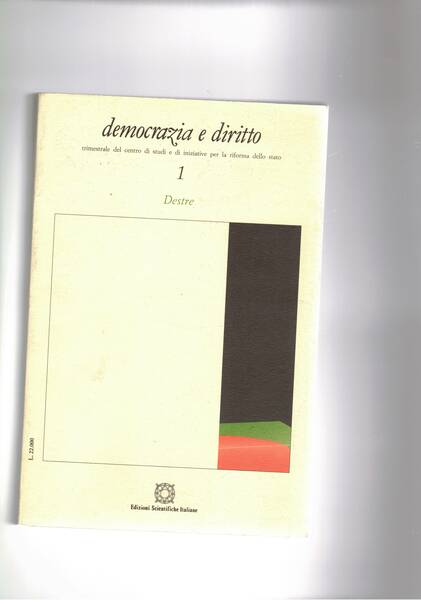 Democrazia e diritto. Trimestrale n° 1 1994. Deste: storia e …