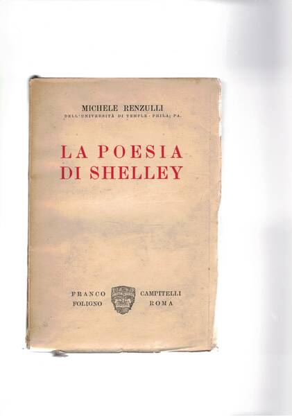 La poesia di Shelley.