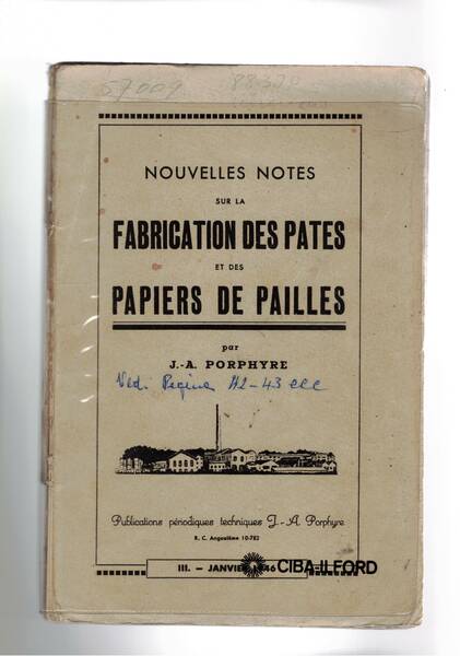 Nouvelles notes sur la fabrication des pares et des papiers …