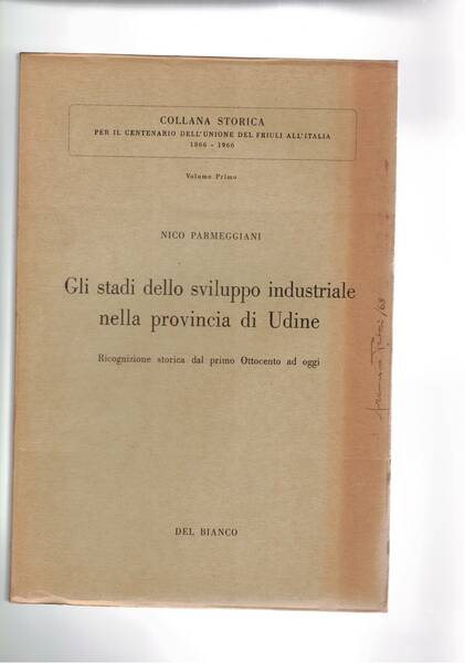 Gli stadi dello sviluppo industriale nella provincia di Udine.b Ricognizione …