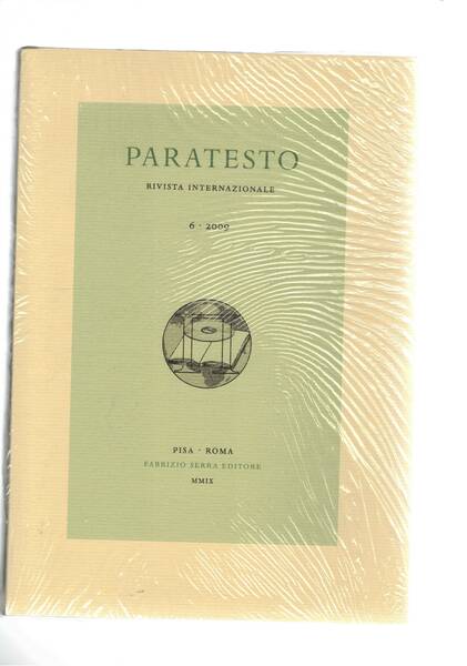 Paratesto rivista internazionale n° 6 2009. In margine al Dante …