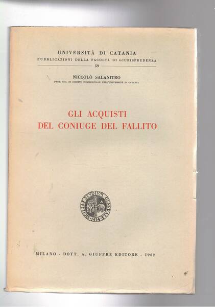 Gli acquisti del coniuge del fallito.