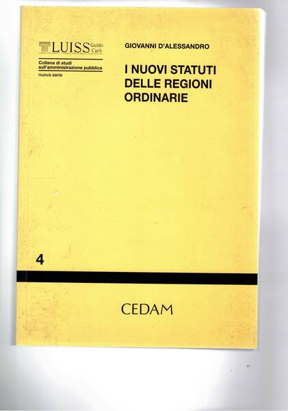 I nuovo statuti delle regioni ordinarie.