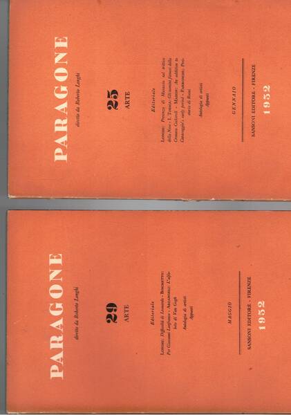 Paragone rivista mensile di arte e letteratura con uscite alternate …