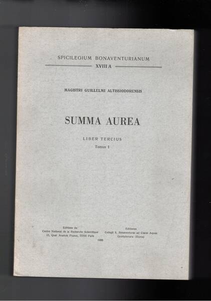 Summa Aurea liber tercius tomus I-II.