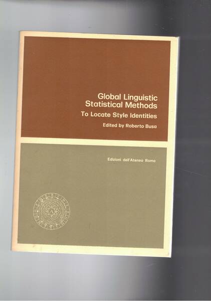 Global linguistic Statistic methods. To locate Style Identities. Procedings of …