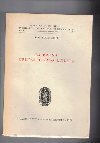 La prova nell'arbitrato rituale.