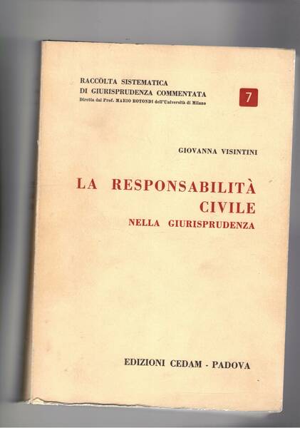 La responsabilità civile nella giurisprudenza.