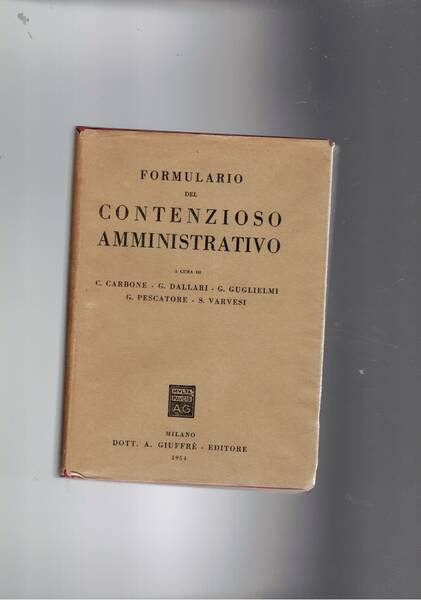 Formulario del contenzioso amministrativo.