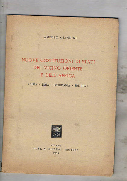 Nuove costituzioni di stati del vicino oriente e l'Africa (Siria, …