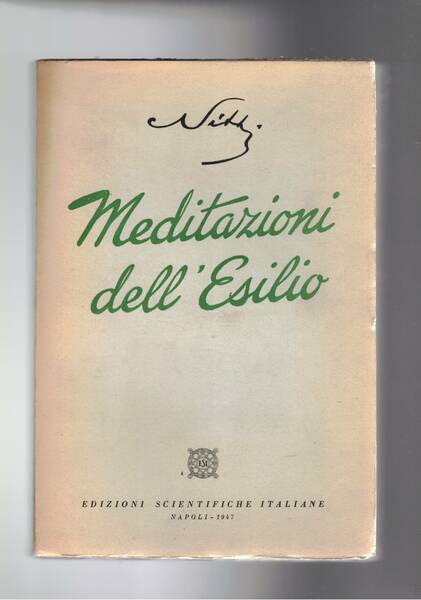 Meditazioni dell'esilio. Raccolta di saggi.