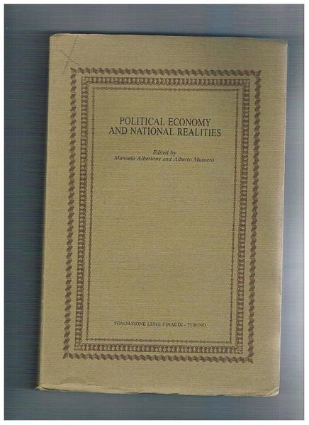 Political economy and national Realities: papers presented at the conference …