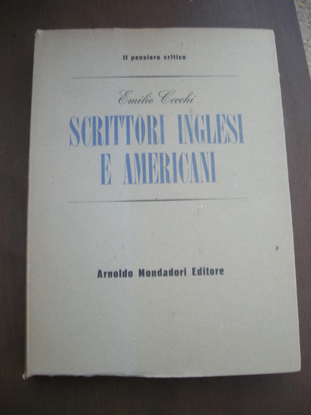 Scrittori inglesi e americani. Prima edizione Mondadori.