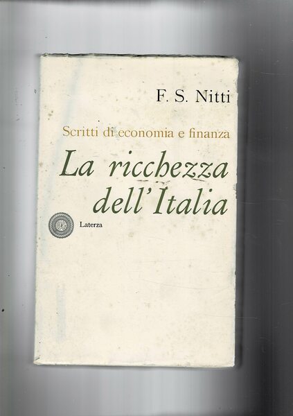 Scritti di economia e finanza vol. III° parte I°, la …