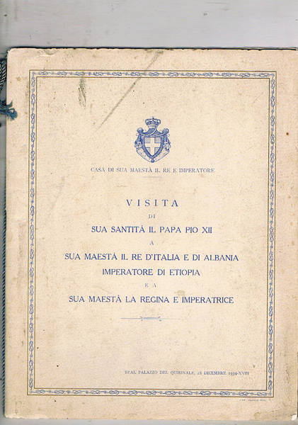Visita di sua santità il Papa Pio XII a sua …