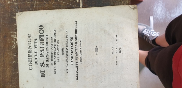 Compendio della vita di S. Pacifico di San-Severino sacerdote professo …