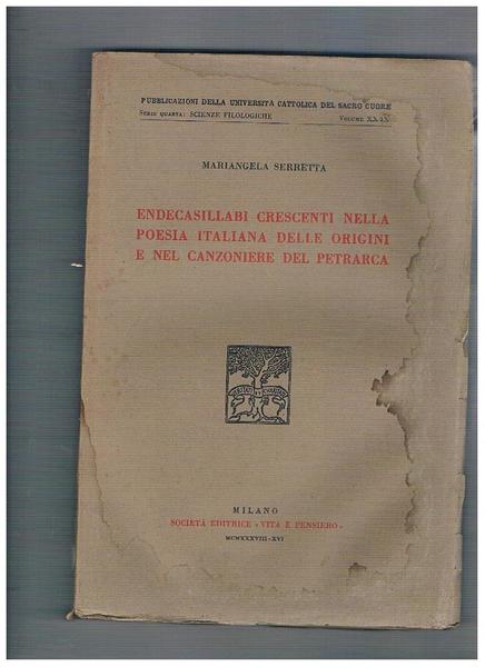 Endecasillabi crescenti nella poesia italiana delle origini e nel Canzoniere …