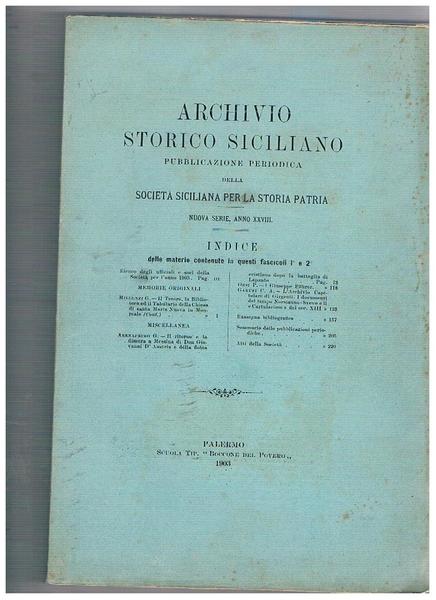 Archivio storico Siciliano pubblicazione periodica della Società Siciliana per la …